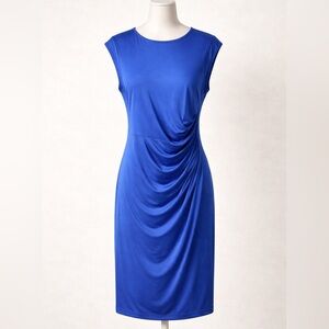 Mexx Blue Draped Midi Dress